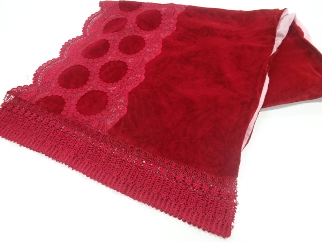 ビロードレース花模様ショール